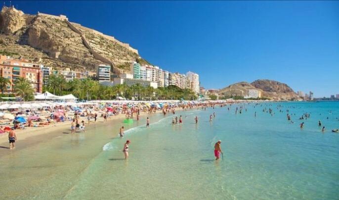 Alicante centre ,Plage et Quartier animé,Wifi Clim Exterior foto